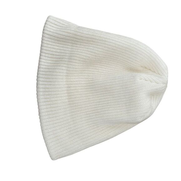 Connectyle Unisex White Winter Skater Fashionable Knitted Beanie - Picture 3 of 4